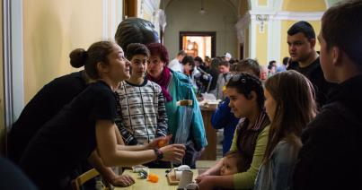 Kísérletszombat a BBTE főépületében