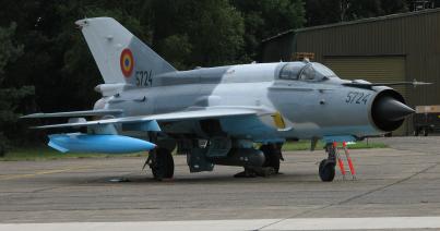 LEZUHANT EGY MIG 21-ES VADÁSZGÉP KONSTANCA MEGYÉBEN