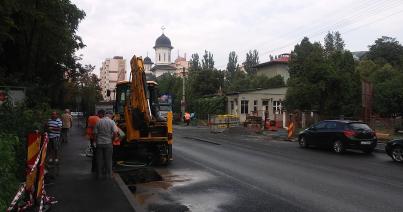 Víz nélkül a Fântânele utca egy részén