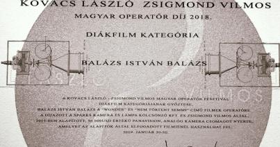 Balázs István Balázs kapta a megújult magyar operatőrverseny diákkategóriájának díját