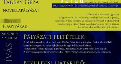 Tabéry-novellapályázat fiatal szerzőknek