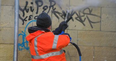 Graffiti-eltávolító gépet teszteltek sikeresen