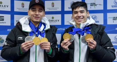 Rövidpályás gyorskorcsolya Eb - Liu Shaoang arany-, Shaolin Sándor ezüstérmes összetettben