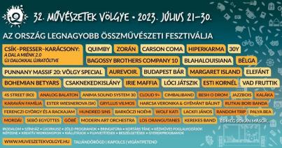 Július 21-én kezdődik a 32. Művészetek Völgye Fesztivál