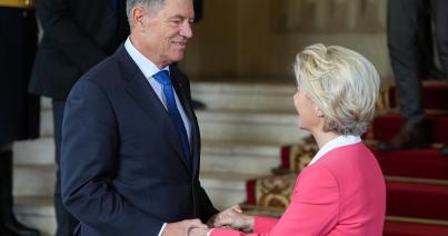 Klaus Iohannis és Ursula von der Leyen; Facebook/Klaus Iohannis