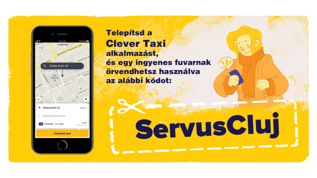 Szervusz, Kolozsvár! Ingyen fuvart kínál a Clever Taxi a kolozsváriaknak