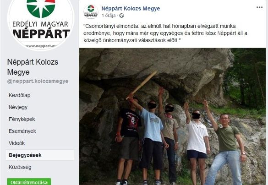 Botrány lett az EMNP elnökéről közzétett karlendítős képből
