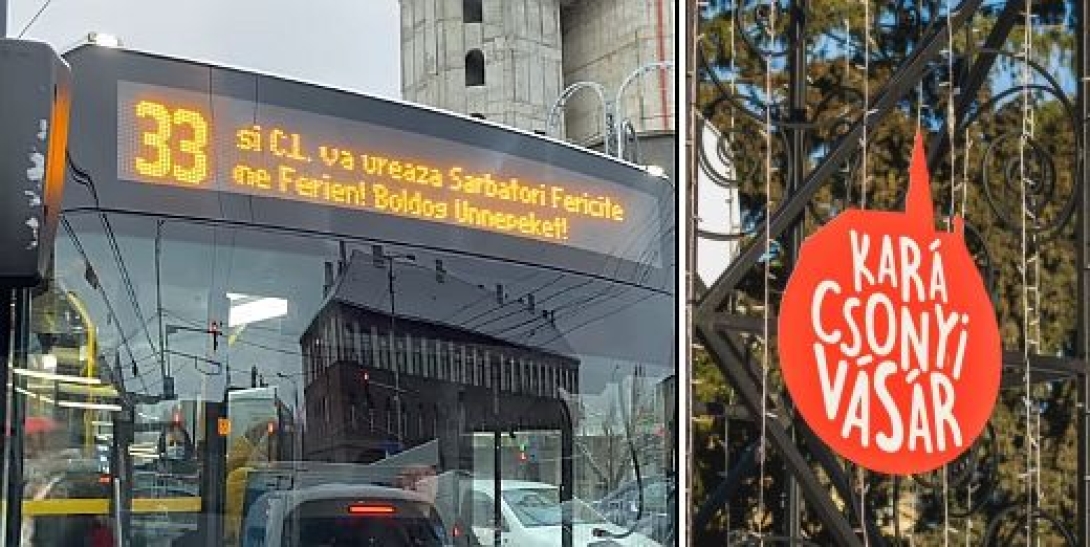 Kitették a magyar nyelvű táblát a karácsonyi vásárban – magyarul köszönt a CTP is