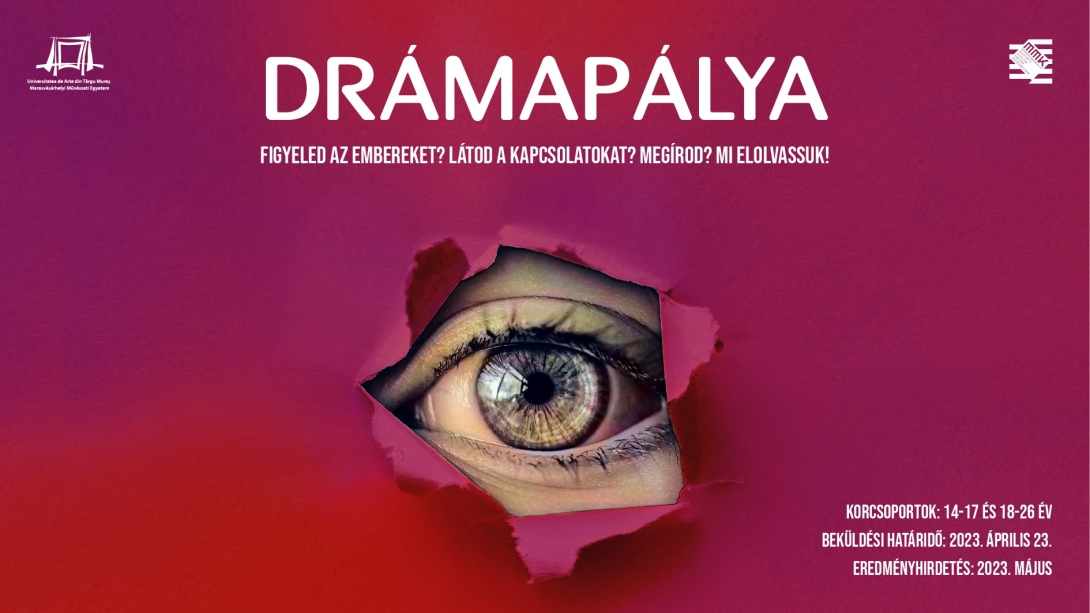 Ismét Drámapályát hirdet a Marosvásárhelyi Művészeti Egyetem